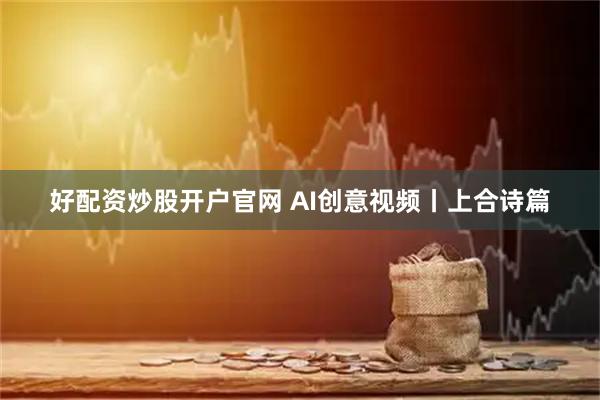 好配资炒股开户官网 AI创意视频丨上合诗篇