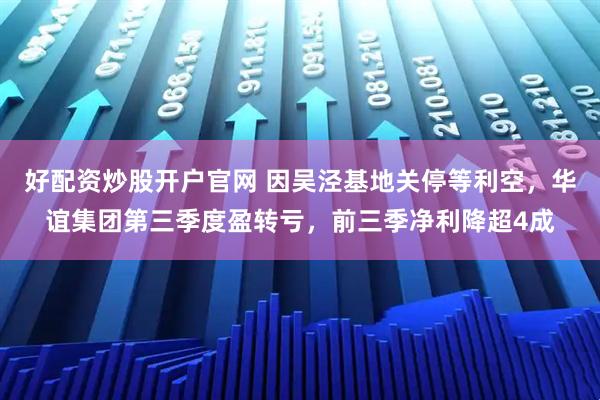 好配资炒股开户官网 因吴泾基地关停等利空，华谊集团第三季度盈转亏，前三季净利降超4成